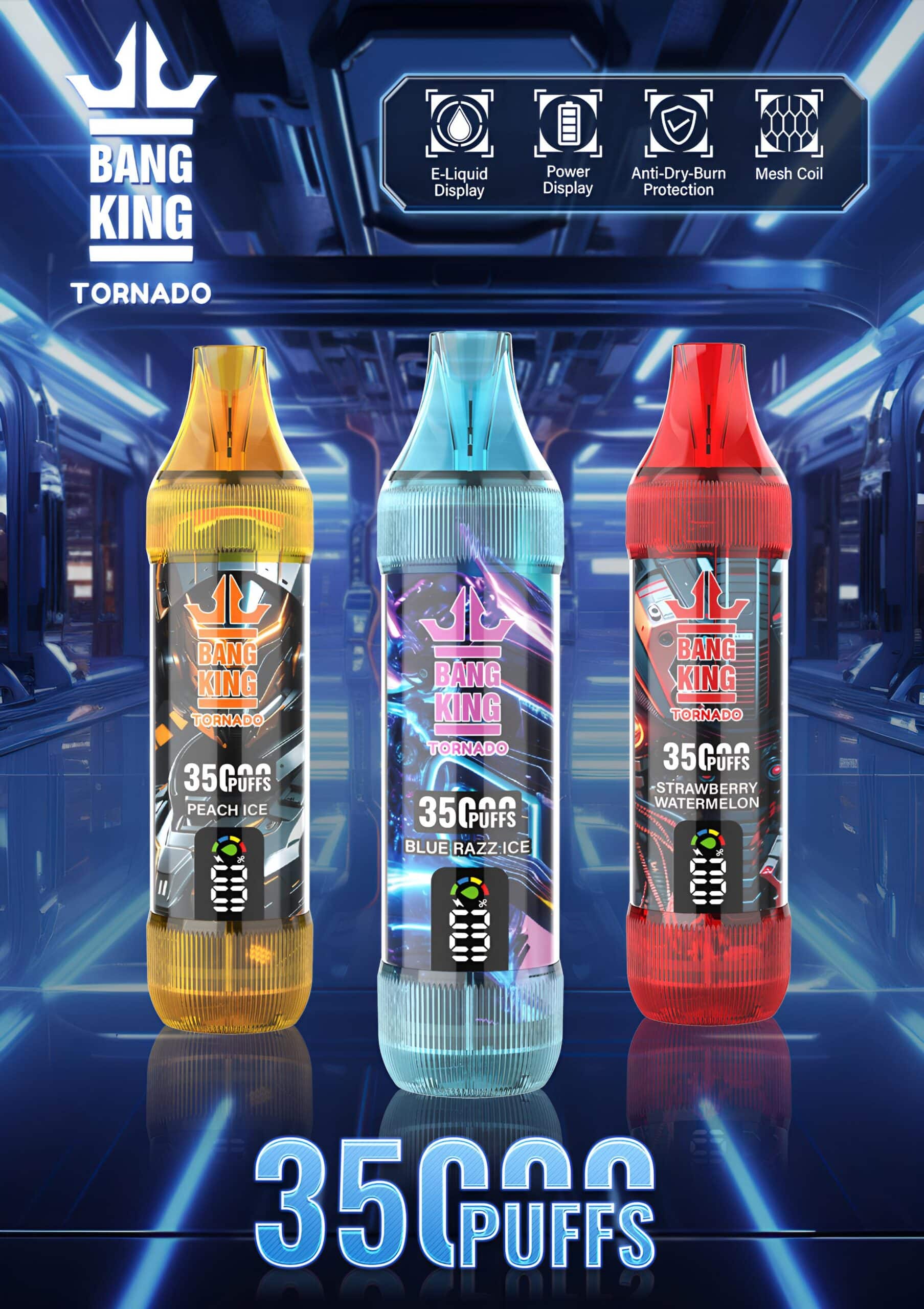 Bang King 35000口大煙量拋棄式電子煙 歐美暢銷款